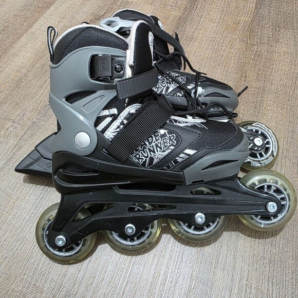 Bladerunner Phoenix Adjustable Inline Skates Youth Size 1–4 Black Gray Used No B - Picture 9 of 11